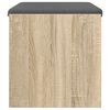 vidaXL Hall Bench with Cushion Sonoma Oak 63 x 38 x 40 cm