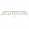 vidaXL Bed Frame without Mattress White Solid Wood 200x200 cm