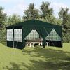 vidaXL Party Tent Green and White 400 x 400 x 266 cm