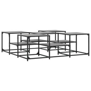 vidaXL Coffee Table Grey Sonoma 121x121x40 cm Engineered Wood