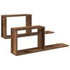 vidaXL Floating Shelves 2 pcs Old Wood 80 x 15 x 30 cm Engineered Wood