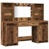 vidaXL Dressing Table Set with Drawer 3 pcs Old Wood Engineered Wood