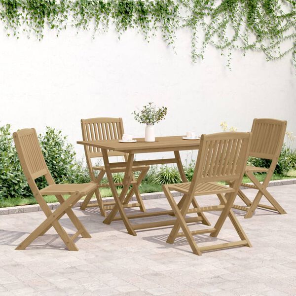 vidaXL 5 Piece Garden Dining Set Solid Wood Acacia