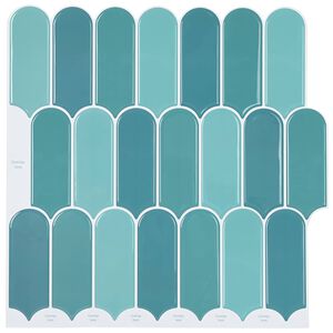 vidaXL Feather Tile 10 pcs Blue 30 x 30 cm Polyurethane and PET