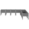 vidaXL Garden Planter with Legs Light Grey 200x160x42 cm PP