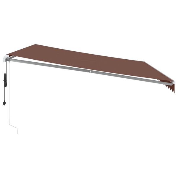 vidaXL Automatic Retractable Awning Brown 500x350 cm