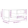 vidaXL Coffee Table Smoked Oak 85.5x51x45 cm Engineered Wood