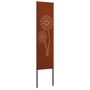 vidaXL Garden Privacy Screen Rusty 32 x 140 cm Weathering Steel