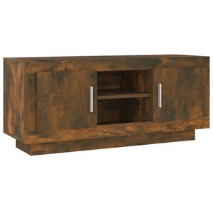 vidaXL TV Cabinet Smoked Oak 102x35x45 cm Engineered Wood