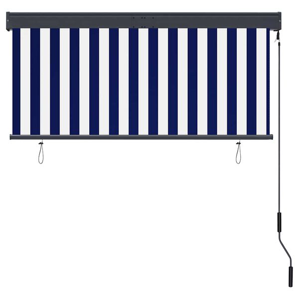 vidaXL Outdoor Roller Blind 140x250 cm Blue and White
