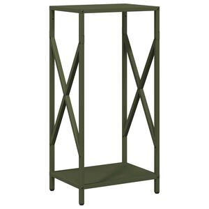 vidaXL Firewood Rack Olive Green 34x25x70 cm Cold-rolled steel