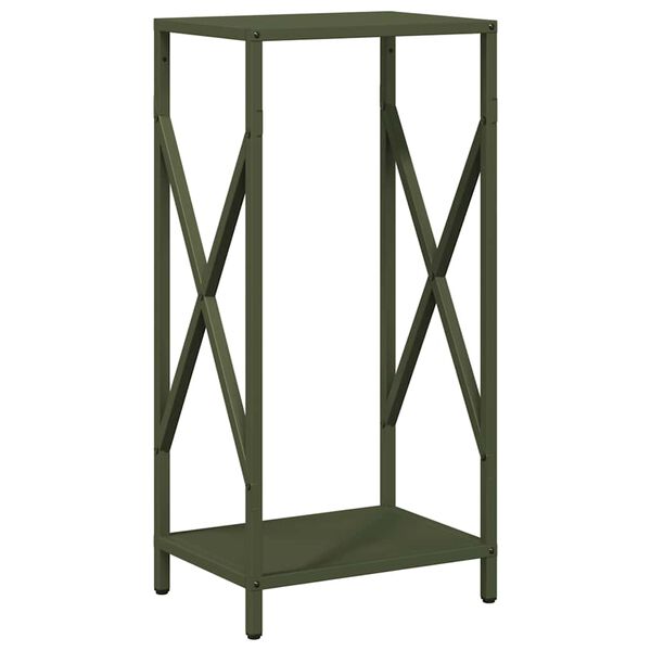 vidaXL Firewood Rack Olive Green 34x25x70 cm Cold-rolled steel