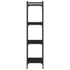 vidaXL Bookcase 4-Tier Black 40x30x120 cm Engineered Wood