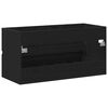 vidaXL Bathroom Sink Cabinet with Drawer Black Oak 90 x 38.5 x 45 cm