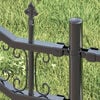 vidaXL Garden Fence Grey 240 x 140 cm Powder-coated steel
