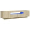 vidaXL TV Cabinet with LED Lights Sonoma Oak 160x35x40 cm