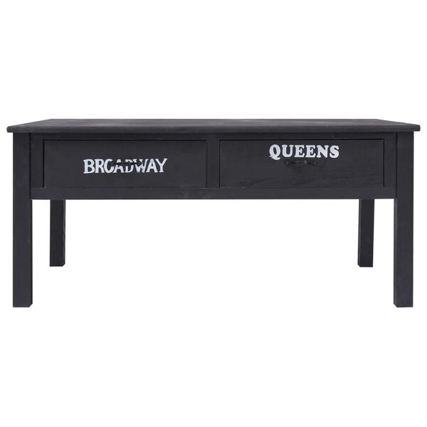 vidaXL Coffee Table Black 100x50x45 cm Wood