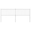 vidaXL Metal Replace Headboard White 200 cm
