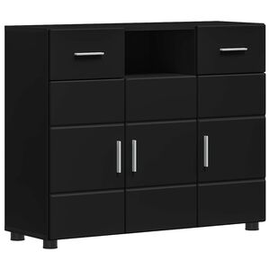 vidaXL Wooden Cabinet Black Engineered Wood