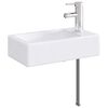 vidaXL Bathroom Wash Basin Chrome 45.5 x 25.5 x 13 cm Metal
