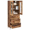 vidaXL Highboard Cabinet with Shelf 2 pcs Old Wood Engineered Wood