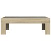 vidaXL Coffee Table with Infinity LED Sonoma Oak 90x50x30 cm