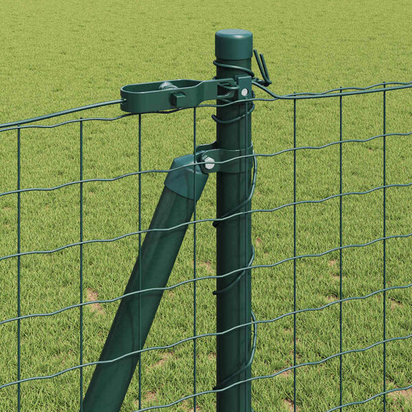 vidaXL Fence Post 13 pcs Green Steel