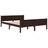 vidaXL Bed Frame without Mattress Dark Brown 140x200 cm Solid Wood