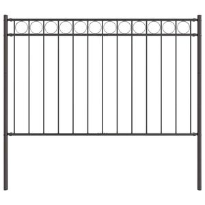 vidaXL Fence Element ASSEN Grey 170 x 130 cm Steel