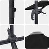 vidaXL Cantilever Roma Parasol Black and Black 352 x 251 x 260 cm