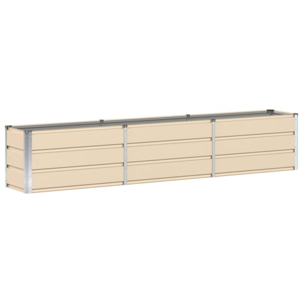 vidaXL Planter Ivory 240 x 40 x 45 cm Steel