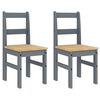 vidaXL 4 Piece Dining Set Panama Grey Solid Wood Pine