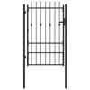 vidaXL Fence Gate ASTEN 100 x 150 cm Metal Black Lockable