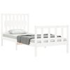 vidaXL Bed Frame without Mattress White 90x200 cm Solid Wood Pine