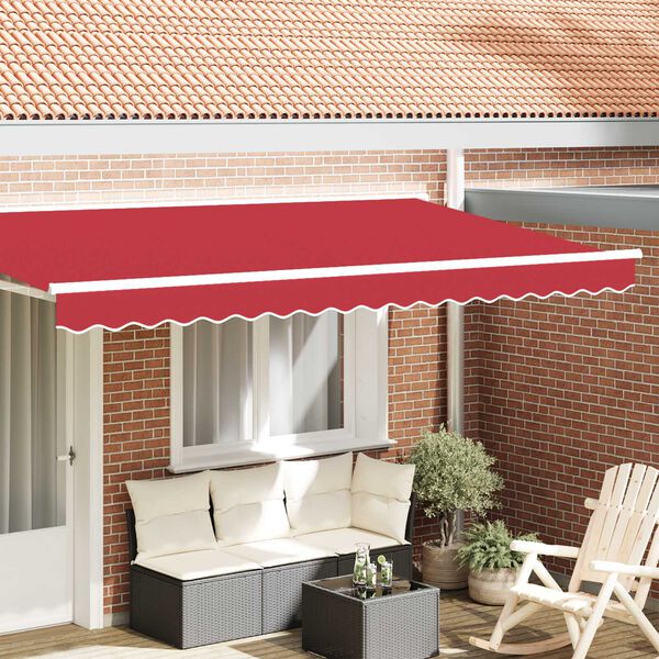 vidaXL Awning Valance Red 380 x 20 cm Canvas