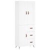 vidaXL Highboard White 69,5x34x180 cm Engineered Wood