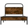 vidaXL Bed Frame Without Mattress 100x190 cm Smoked Oak Engineered Wood