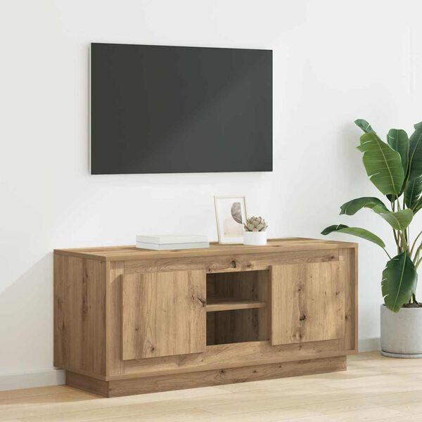 vidaXL TV Cabinet Artisan Oak 102 x 35 x 45 cm Engineered Wood