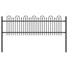 vidaXL Spike Arch Fence DRONTEN Black