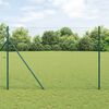 vidaXL Fence with Posts Green 1.5 x 25 m PVC-coated steel