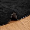 vidaXL Faux Sheepskin Rug Tafalla Black &Oslash; 100 cm Polyester