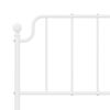 vidaXL Metal Bed Frame without Mattress with Headboard White 135x190cm