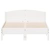 vidaXL Bed Frame without Mattress White 135x190 cm Double Solid Wood Pine