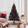 vidaXL Artificial Pre-lit Christmas Tree Black 150 cm PVC