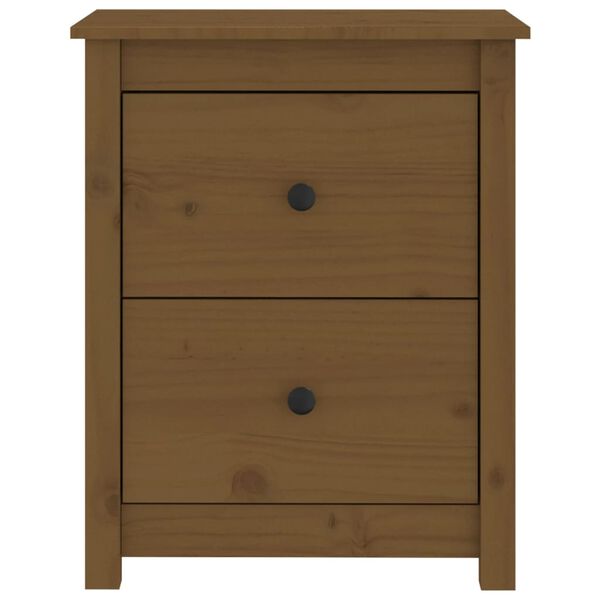 vidaXL Bedside Cabinet Honey Brown 50x35x61.5 cm Solid Wood Pine