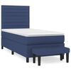 vidaXL Box Spring Bed with Mattress Blue 80x200 cm Fabric