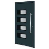 vidaXL Front Door Anthracite 110x210 cm Aluminium and PVC