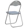 vidaXL Folding Chair 8 pcs Grey 48 x 43.5 x 81 cm Faux Leather