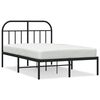 vidaXL Metal Bed Frame without Mattress with Headboard Black 120x190cm
