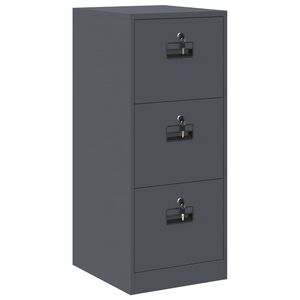 vidaXL File Cabinet Anthracite 44 x 50 x 106.5 cm Cold-Rolled Steel